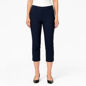 Banana Republic Womens Navy Sloan Capri Size 00P Petite Office Career Workwear